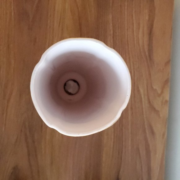 Lefton hand painted light pink 3D Lowers vase - Picture 6 of 6